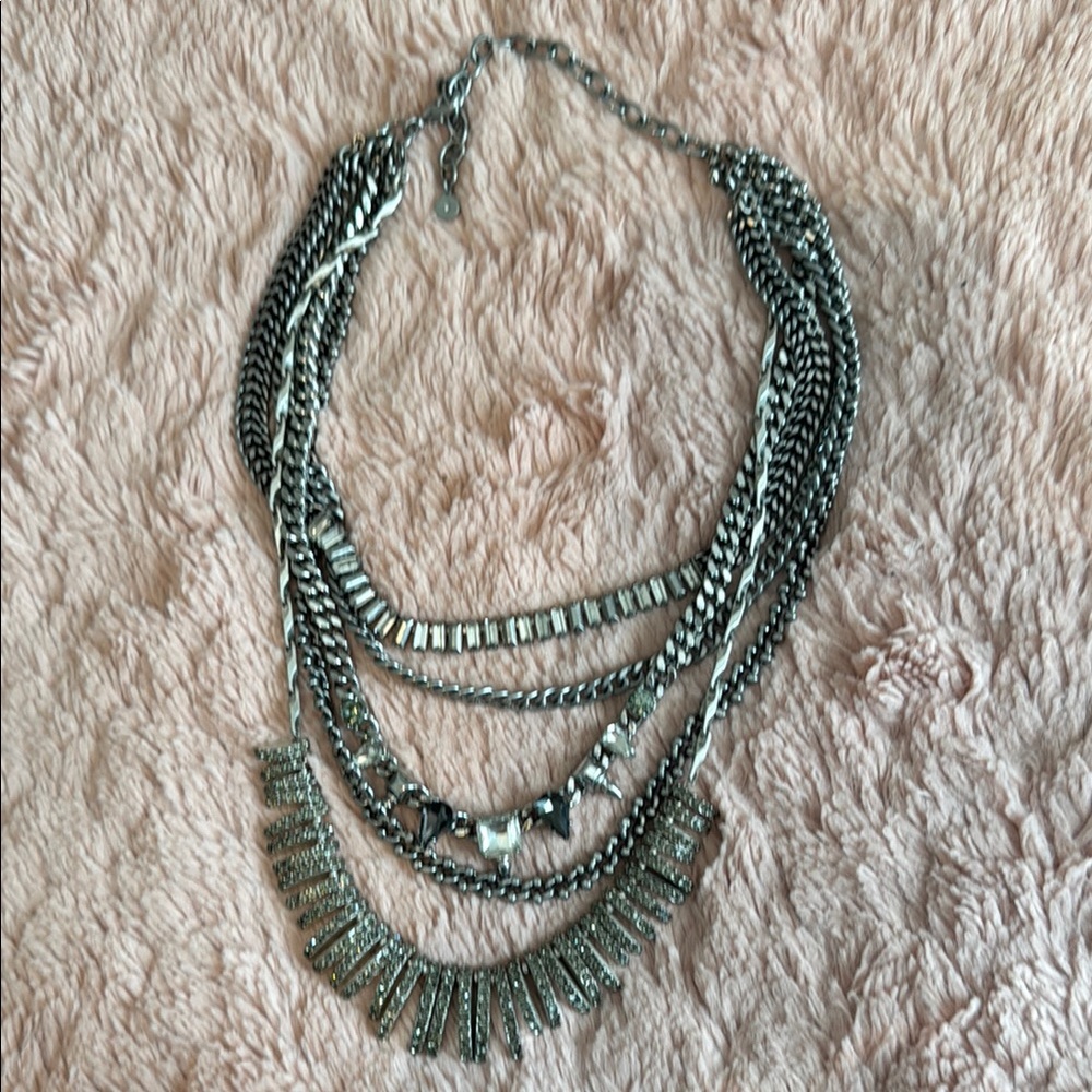 Stela & Dot Silver Layered Necklace